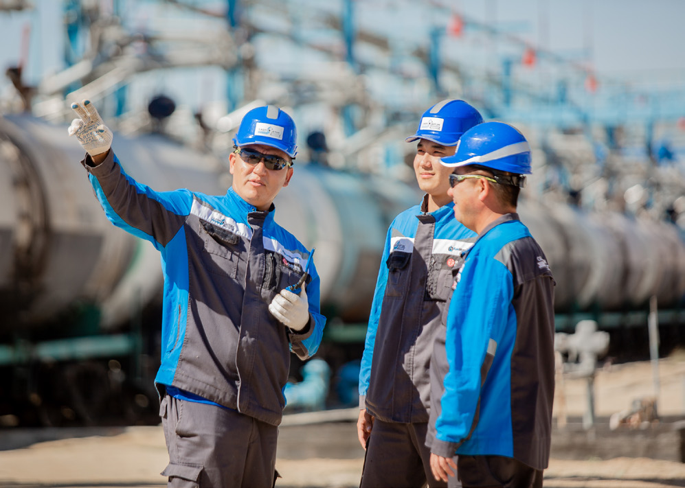 KMG employees at a production site