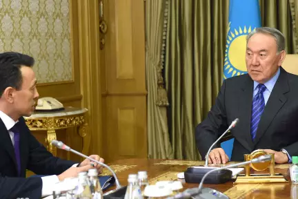 Встреча председателя Правления АО НК «КазМунайГаз» Сауата Мынбаева с Президентом РК  Нурсултаном Назарбаевым