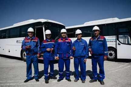 KMG Purchases New Buses for Oil Workers